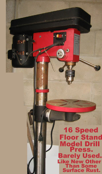 16 Speed 5/8 Inch Drive Industrial Shop Floor Standing Drill Press