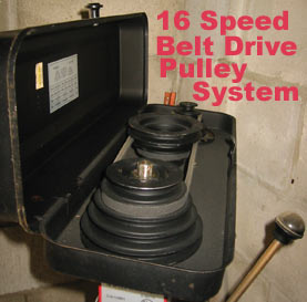 16 Speed Standard Industrial Belt Drive Pulley System Found On Commercial Professional Drill Presses.