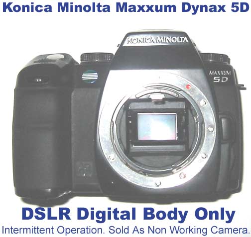 Konica Minolta Maxxum 5D Dimage Digital SLR Camera