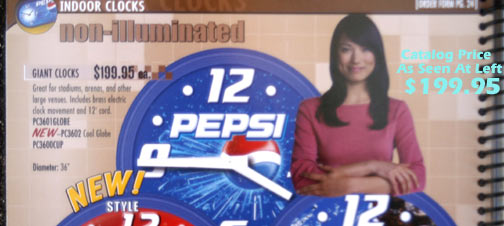 Impact International Catalog Pepsi Clock Page !