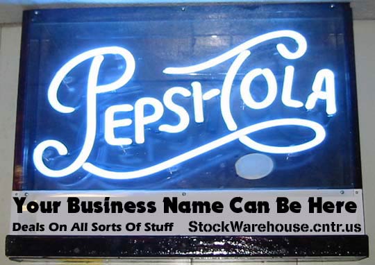 Pepsi Cola In Neon & Your Business Name Or Promotion Can Appear In Case Too !