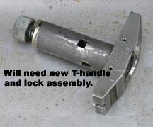 Damaged T-handle.